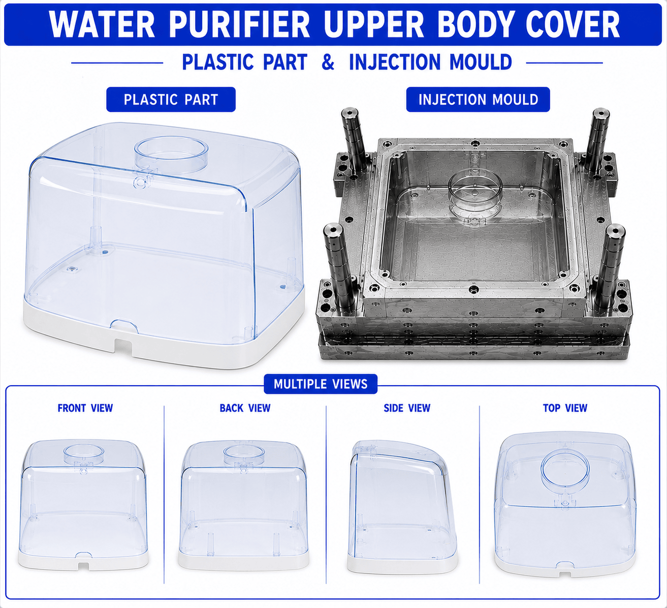 Water Purifier Plastic Upper Body Cover